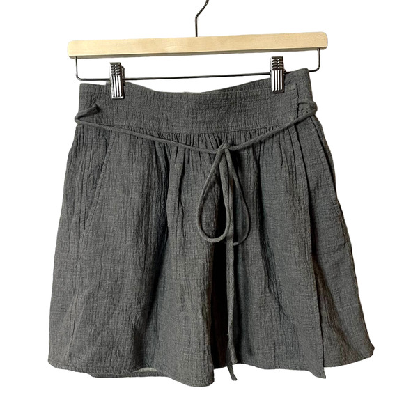 Aritzia Wilfred Crepe Wrap Mini Skirt in Gray Size Small